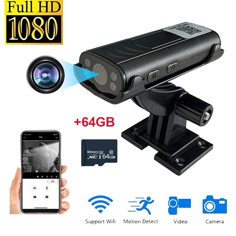 64GB Wireless Mini Camera HD 1080P Home Security Night Vision Remote View Wifi Camera Video Surveillance Camcorder Nanny Cam
64GB Wireless Mini Camera HD 1080P Home Security Night Vision Remote View Wifi Camera Video Surveillance Camcorder Nanny Cam