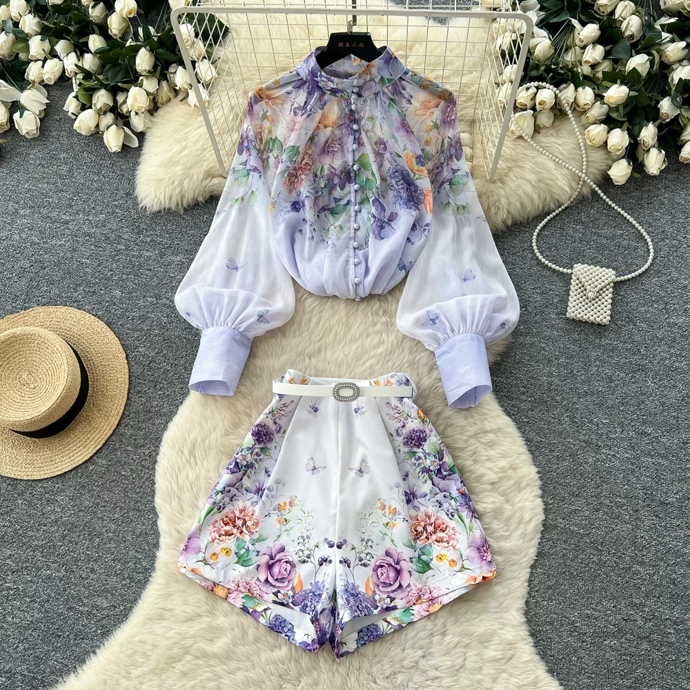 Summer Printed Women Suits Sets 2 Pieces Fashion Streetwear Gorgeous Flower Blouses (Tops+Shorts ) Female Tracksuits Slim Fit
Summer Printed Women Suits Sets 2 Pieces Fashion Streetwear Gorgeous Flower Blouses (Tops+Shorts ) Female Tracksuits Slim Fit