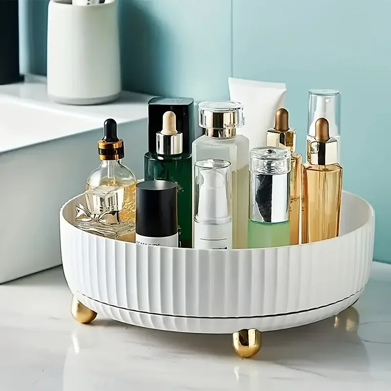 1pc 360 Degree Rotating Cosmetic Storage Box, Large Capacity Makeup Organizer, Plastic Round Skin Care Products Display Case
1pc 360 Degree Rotating Cosmetic Storage Box, Large Capacity Makeup Organizer, Plastic Round Skin Care Products Display Case