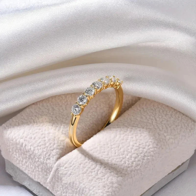 Minimalist Copper Wedding Band Round Shaped 3mm Zircon for Women Girls Half Eternity Stacking Rings Jewelry Accessories Gifts
Minimalist Copper Wedding Band Round Shaped 3mm Zircon for Women Girls Half Eternity Stacking Rings Jewelry Accessories Gifts