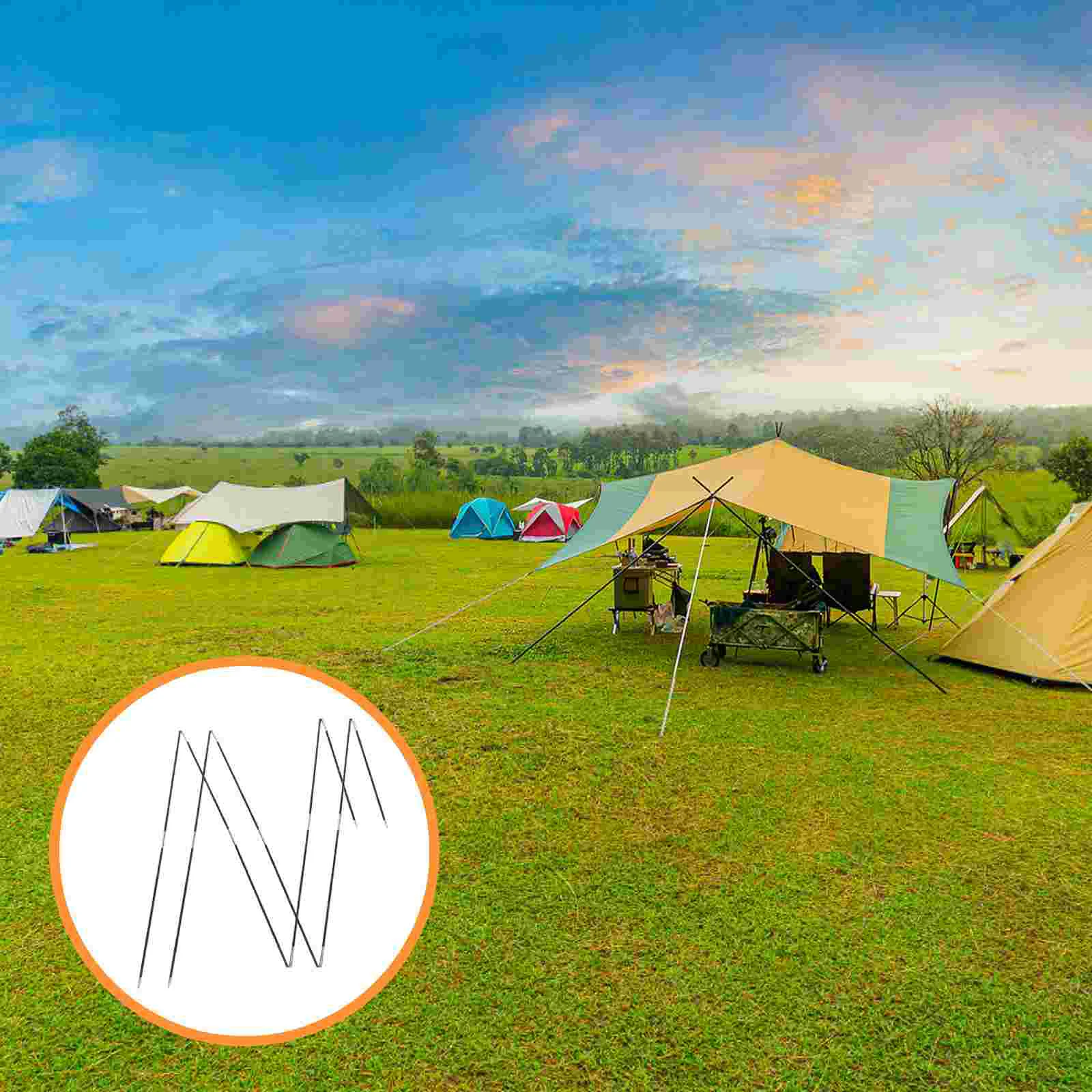 Outdoor Tent Pole 6pcs Foldable Lightweight Fiberglass Thickened Material Quick Setup Portable Camping Accessories
Outdoor Tent Pole 6pcs Foldable Lightweight Fiberglass Thickened Material Quick Setup Portable Camping Accessories