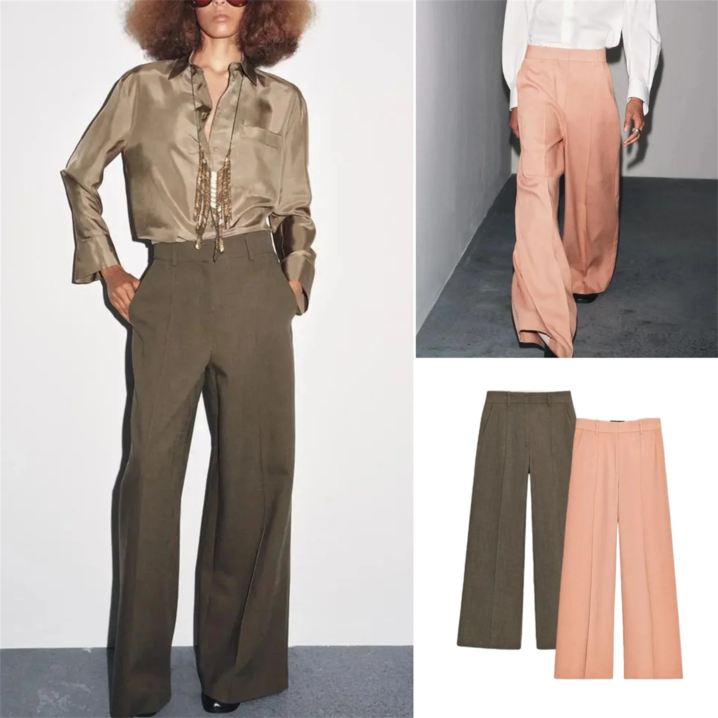 New Autumn Women's Fashionable Simple Metal Hook Belted Straight Leg Cotton Trousers mid Waist Zipper And Button Front Pants
New Autumn Women's Fashionable Simple Metal Hook Belted Straight Leg Cotton Trousers mid Waist Zipper And Button Front Pants