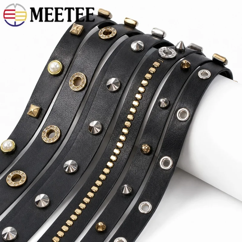 5/10M 10-20mm PU Leather Ribbon Eyelet Rivet Strap Punk Style for Bag Clothes Bracelet Belt Lace Sewing Tape Craft Decoration
5/10M 10-20mm PU Leather Ribbon Eyelet Rivet Strap Punk Style for Bag Clothes Bracelet Belt Lace Sewing Tape Craft Decoration