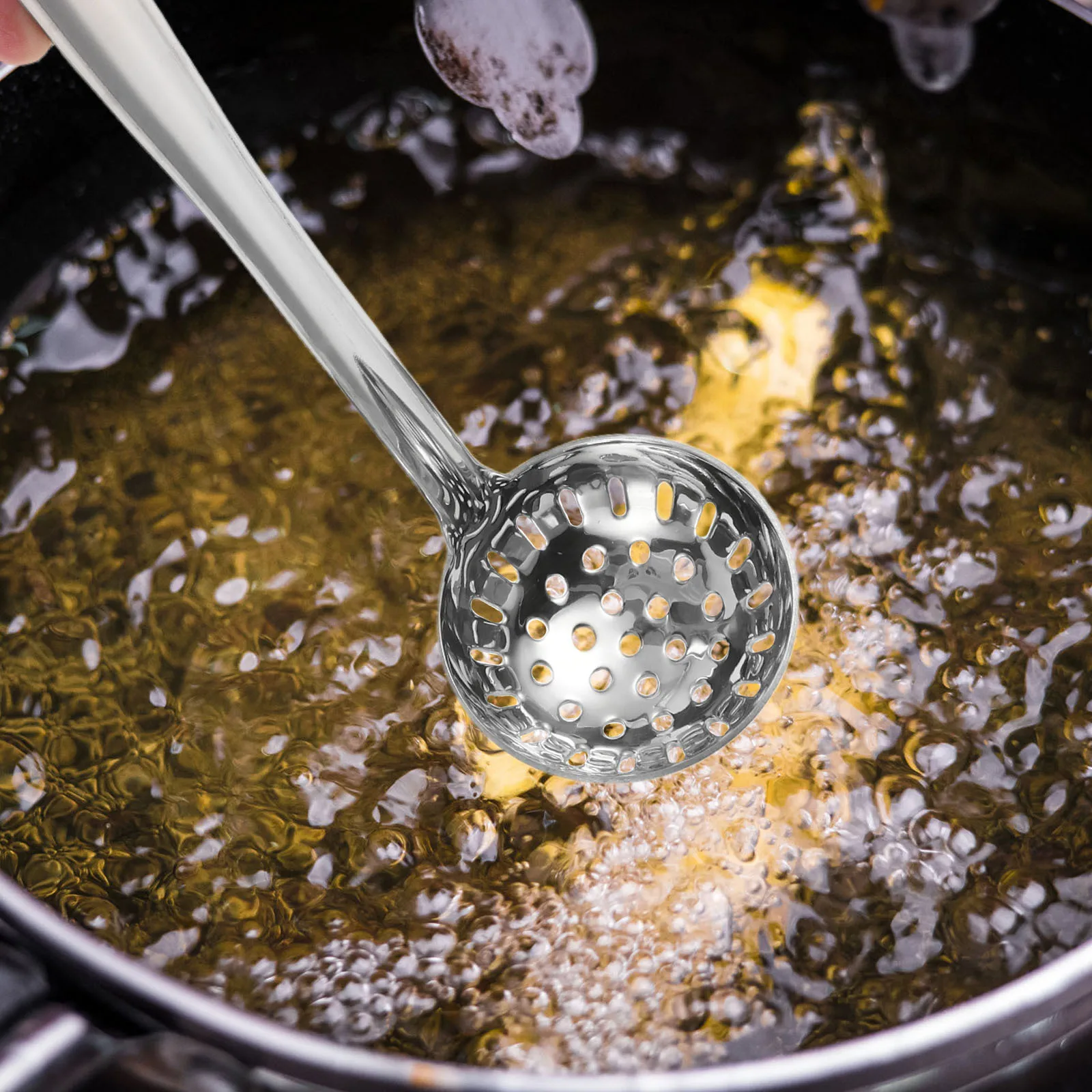 Stainless Steel Slotted Ladle Hook Handle Long Deep Kitchen Spoon Serving Utensil Hot Pot Buffet Slotted Ladle
Stainless Steel Slotted Ladle Hook Handle Long Deep Kitchen Spoon Serving Utensil Hot Pot Buffet Slotted Ladle