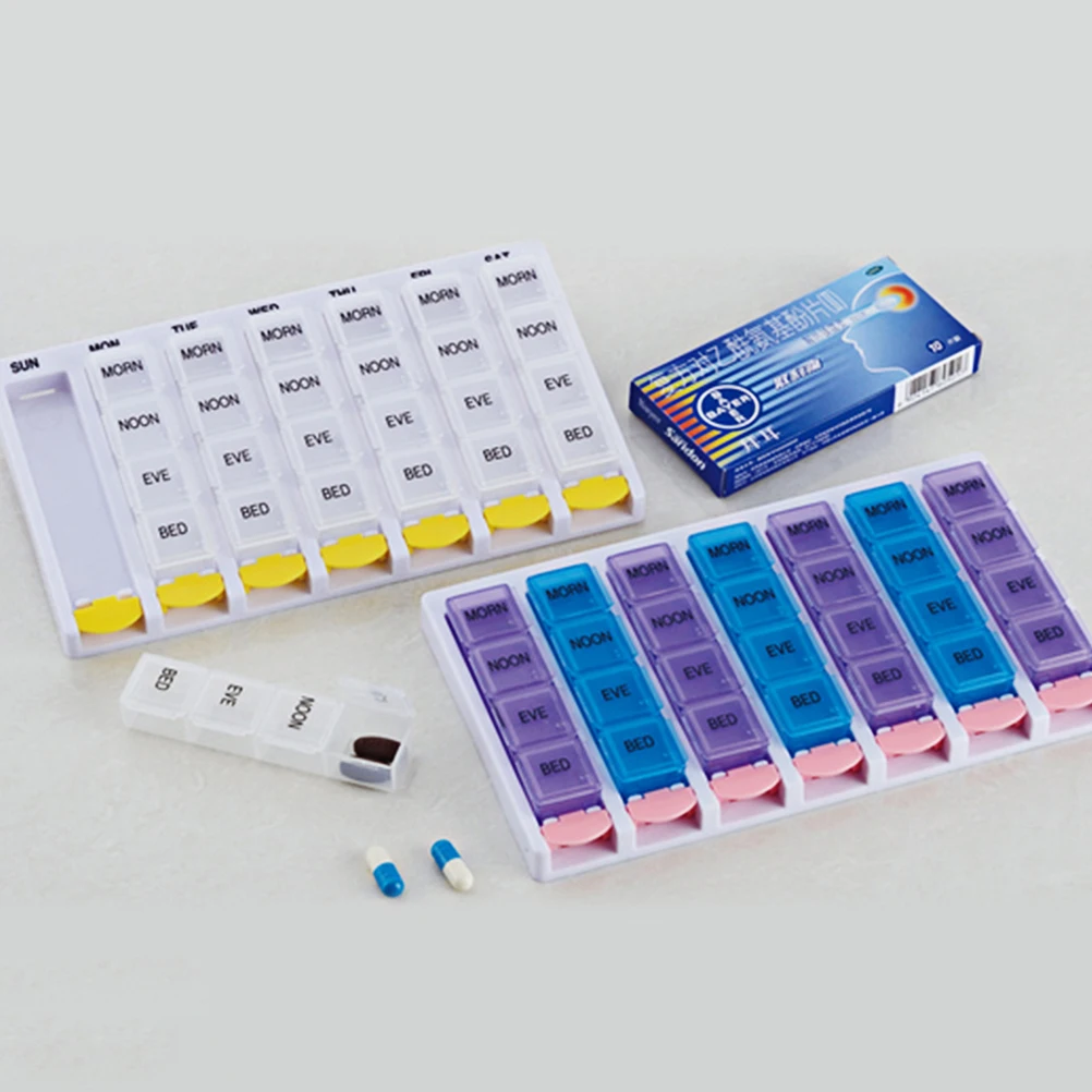 28 сеток, коробка для таблеток, органайзер для лекарств, портативные мини-коробки, нагадування на неделю, чехол для хранения, дорожный диспенсер, отделения для медицинского класса 
28 сеток, коробка для таблеток, органайзер для лекарств, портативные мини-коробки, нагадування на неделю, чехол для хранения, дорожный диспенсер, отделения для медицинского класса