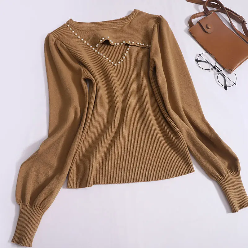 2024 Spring and Autumn New Trend woman Hollow out Pearis Sexy Slim Knitted Sweater Casual Fashion Solid V- Neck Pullover
2024 Spring and Autumn New Trend woman Hollow out Pearis Sexy Slim Knitted Sweater Casual Fashion Solid V- Neck Pullover