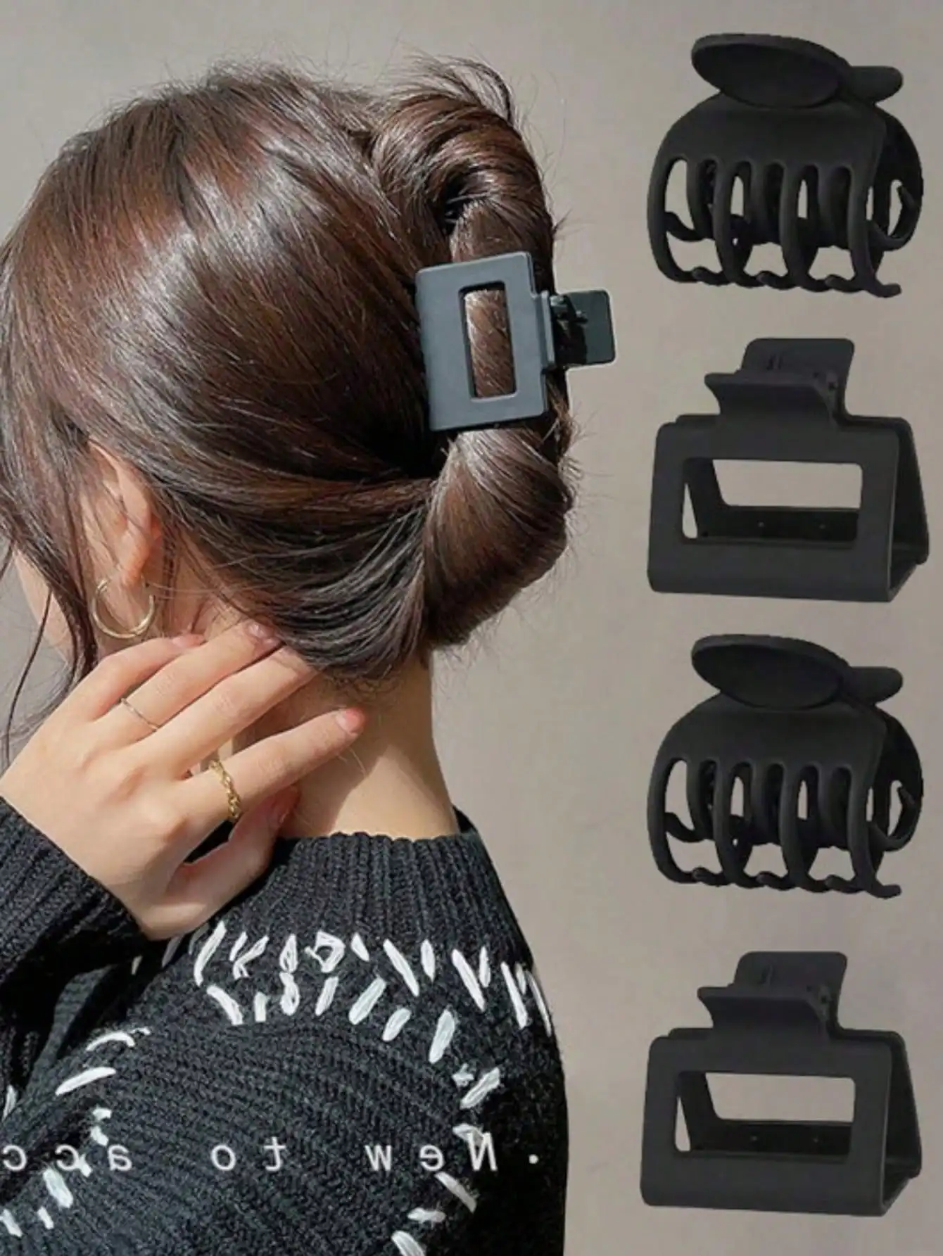 4pcs Matte Black Hair Clips, Suitable For Fine Or Thick Hair, Small Size, Firm Grip, Non-Slip, Suitable Hair Accessories For Women And Girls Hair Accessories, For Women, Fall, Travel, Hair Tools, Accessories Women, Hair Stuff, Fall
4pcs Matte Black Hair Clips, Suitable For Fine Or Thick Hair, Small Size, Firm Grip, Non-Slip, Suitable Hair Accessories For Women And Girls Hair Accessories, For Women, Fall, Travel, Hair Tools, Accessories Women, Hair Stuff, Fall