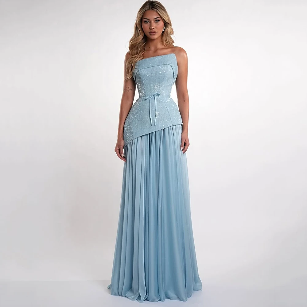 Msikoods Chic Strapless Evening Dress 2026 Prom Dress Strapless Sequins Chiffon Floor-Length Formal Gown Party Dress Customized
Msikoods Chic Strapless Evening Dress 2026 Prom Dress Strapless Sequins Chiffon Floor-Length Formal Gown Party Dress Customized