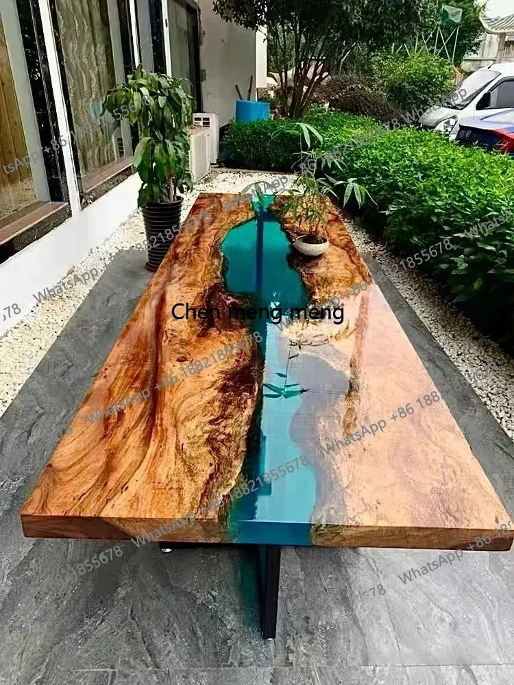 Epoxy resin river table creative waves teapoplar Internet celebrity coffee countertop desk
Epoxy resin river table creative waves teapoplar Internet celebrity coffee countertop desk
