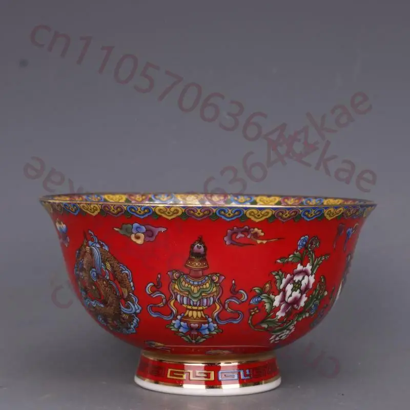 Чаша из фарфора с глазурью фамиль-роза, 4,8 дюйма, китайская, эпохи Цин, периода Цяньлун, с благоприятным узором
Чаша из фарфора с глазурью фамиль-роза, 4,8 дюйма, китайская, эпохи Цин, периода Цяньлун, с благоприятным узором