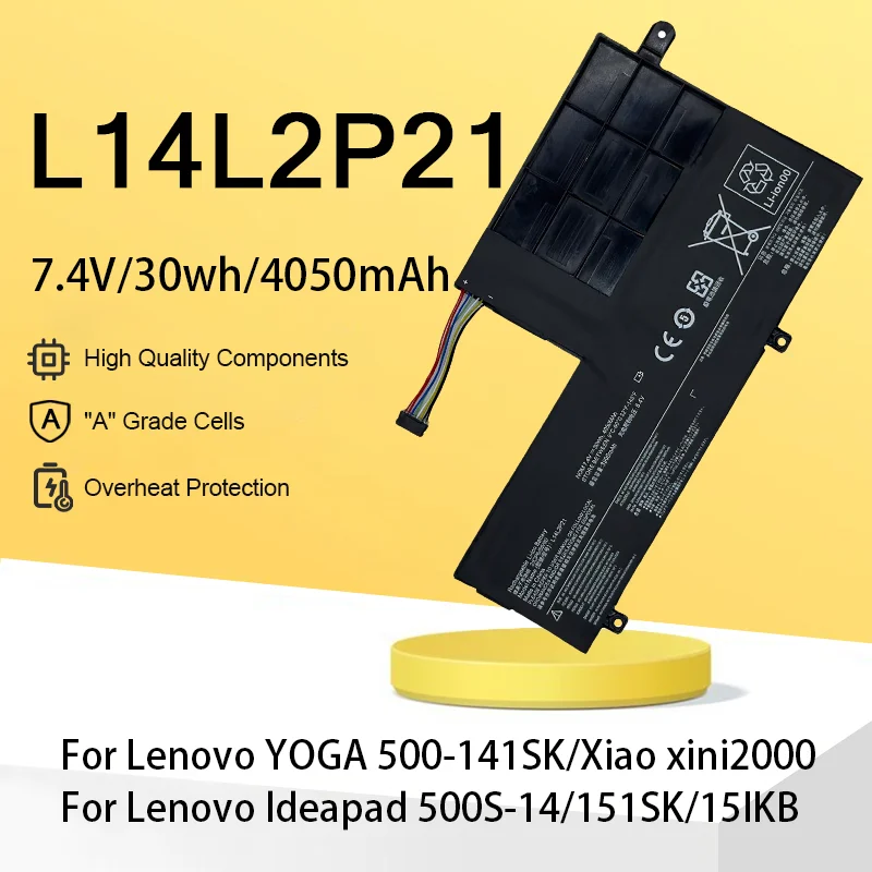 L14L2P21 7.4v For Lenovo Yoga 500-14ISK S41-70 S41-75 S41-70AM-IFI S41-35 L14M2P21 2ICP6/54/90 Laptop Battery
L14L2P21 7.4v For Lenovo Yoga 500-14ISK S41-70 S41-75 S41-70AM-IFI S41-35 L14M2P21 2ICP6/54/90 Laptop Battery