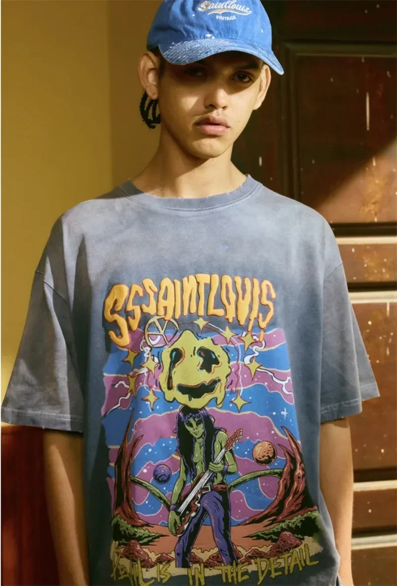 24ss Washed Black Saint Michael Oversized T Shirts 1:1 Best Quality Rock Alien Graphic T-Shirts Men Clothing
24ss Washed Black Saint Michael Oversized T Shirts 1:1 Best Quality Rock Alien Graphic T-Shirts Men Clothing
