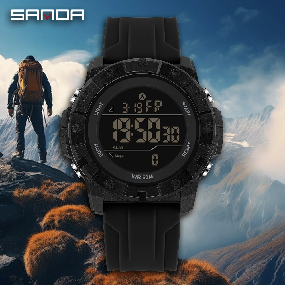 SANDA Brand 2193 Men Electronic Watch Outdoor Sports Multifunctional Heat Timer Waterproof Calendar LED Men's Electronic Watch
SANDA Brand 2193 Men Electronic Watch Outdoor Sports Multifunctional Heat Timer Waterproof Calendar LED Men's Electronic Watch