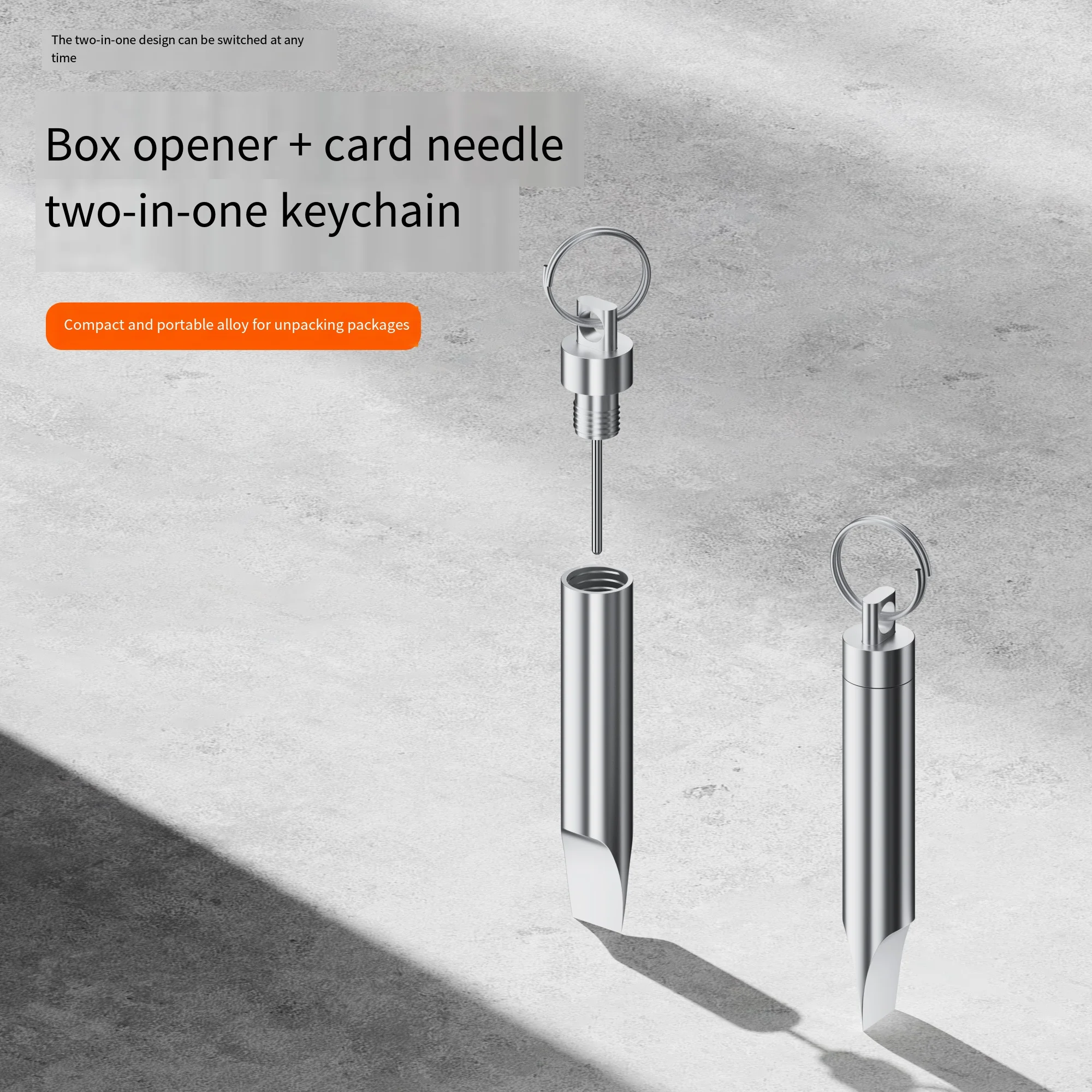 2 in 1 Multi-function Keychain, SIM Card Ejector + Box Cutter or Cleaning Brush, Alloy Portable Pocket Tool for Phone & Parcel O
2 in 1 Multi-function Keychain, SIM Card Ejector + Box Cutter or Cleaning Brush, Alloy Portable Pocket Tool for Phone & Parcel O