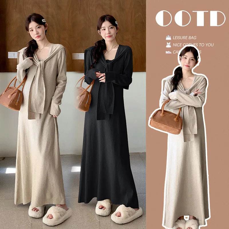 2025 Elegant Office Pregnancy Dress Autumn Knit Two Piece Set Slim Fit Long Sleeve Maternity Dress Chic Workwear Mommy Outfit
2025 Elegant Office Pregnancy Dress Autumn Knit Two Piece Set Slim Fit Long Sleeve Maternity Dress Chic Workwear Mommy Outfit