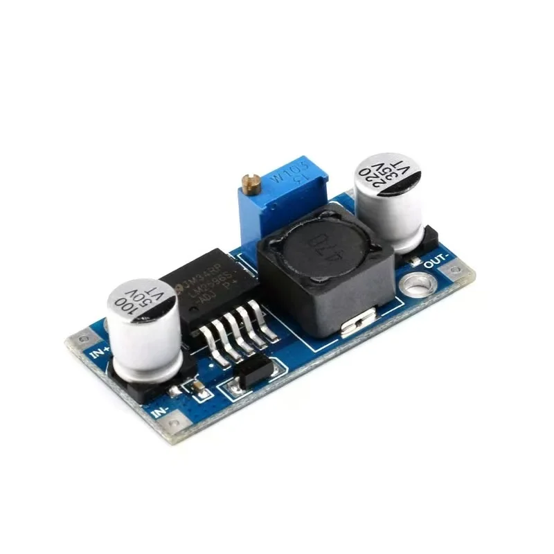 LM2596S DC-DC step-down power module with 3A adjustable output, superior to LM2576
LM2596S DC-DC step-down power module with 3A adjustable output, superior to LM2576