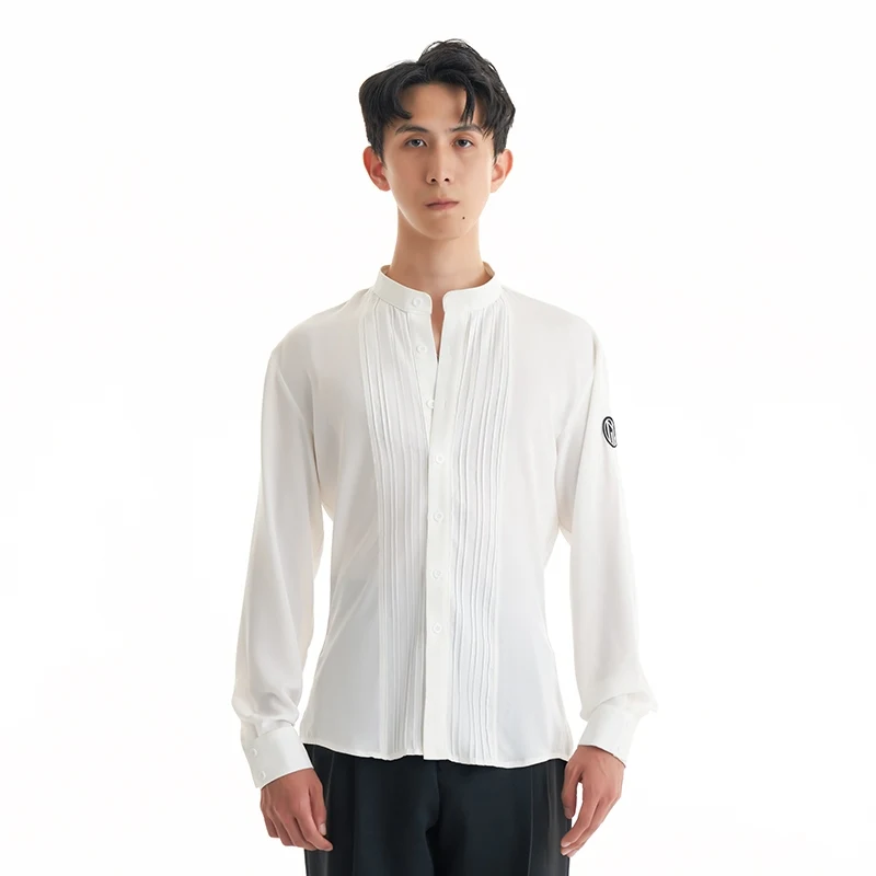 Round Neck Slim Fit Shirts Latin Dance Tops For Men Chacha Rumba Tango Dress Practice Clothes Adult Male Latin Clothes DQS15107
Round Neck Slim Fit Shirts Latin Dance Tops For Men Chacha Rumba Tango Dress Practice Clothes Adult Male Latin Clothes DQS15107