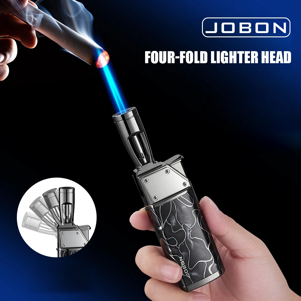 JOBON Foldable Blue Flame Lighter One-button Continuous Ignition Design Adjustable Flame Alloy Body
JOBON Foldable Blue Flame Lighter One-button Continuous Ignition Design Adjustable Flame Alloy Body