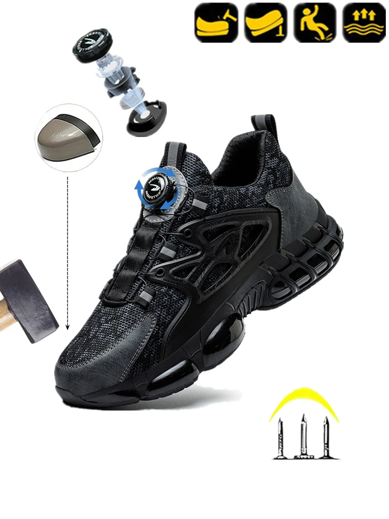 Light Low Cut Steel Toe Safety Shoes Summer Big Air Hole Anti Smash Anti Nail Puncture Anti Slip Workshop Working Sneakers
Light Low Cut Steel Toe Safety Shoes Summer Big Air Hole Anti Smash Anti Nail Puncture Anti Slip Workshop Working Sneakers
