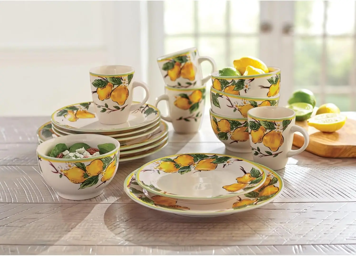 Керамогранит из 16 предметов, декоративный набор посуды для дома и улицы с лимоном (сервис на 4) Ужинные десертные тарелки Миски Блюдцы Кружки Чашки
Керамогранит из 16 предметов, декоративный набор посуды для дома и улицы с лимоном (сервис на 4) Ужинные десертные тарелки Миски Блюдцы Кружки Чашки