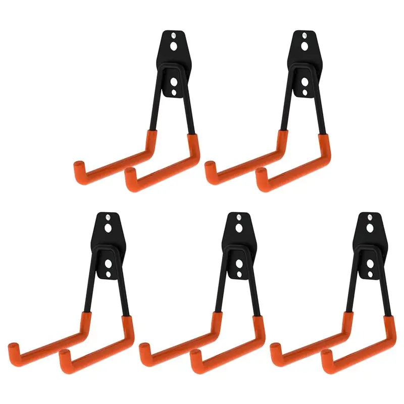Non-Slip Wall Mounted Metal Hooks 5PCS Heavy Duty Garage Bike Hook Set Storage Racks For Garden Tools And Home M-AT36
Non-Slip Wall Mounted Metal Hooks 5PCS Heavy Duty Garage Bike Hook Set Storage Racks For Garden Tools And Home M-AT36