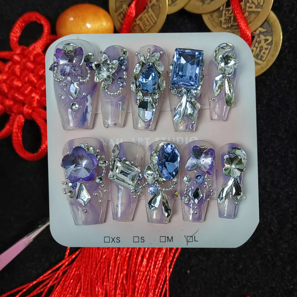 Storage Box Packaging Pure Handmade Press on Nails Purple Zircon Wedding Nails Butterfly Plum Blossomnail Painting Manicure
Storage Box Packaging Pure Handmade Press on Nails Purple Zircon Wedding Nails Butterfly Plum Blossomnail Painting Manicure