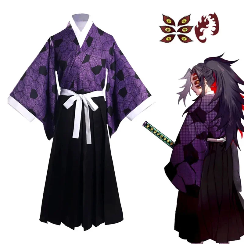 Аниме Demon Slayer Kimetsu No Yaiba Kokushibo Косплей Костюм, Фиолетовое кимоно, Платье Kokushibou, Боевой наряд, Кимоно для аниме
Аниме Demon Slayer Kimetsu No Yaiba Kokushibo Косплей Костюм, Фиолетовое кимоно, Платье Kokushibou, Боевой наряд, Кимоно для аниме