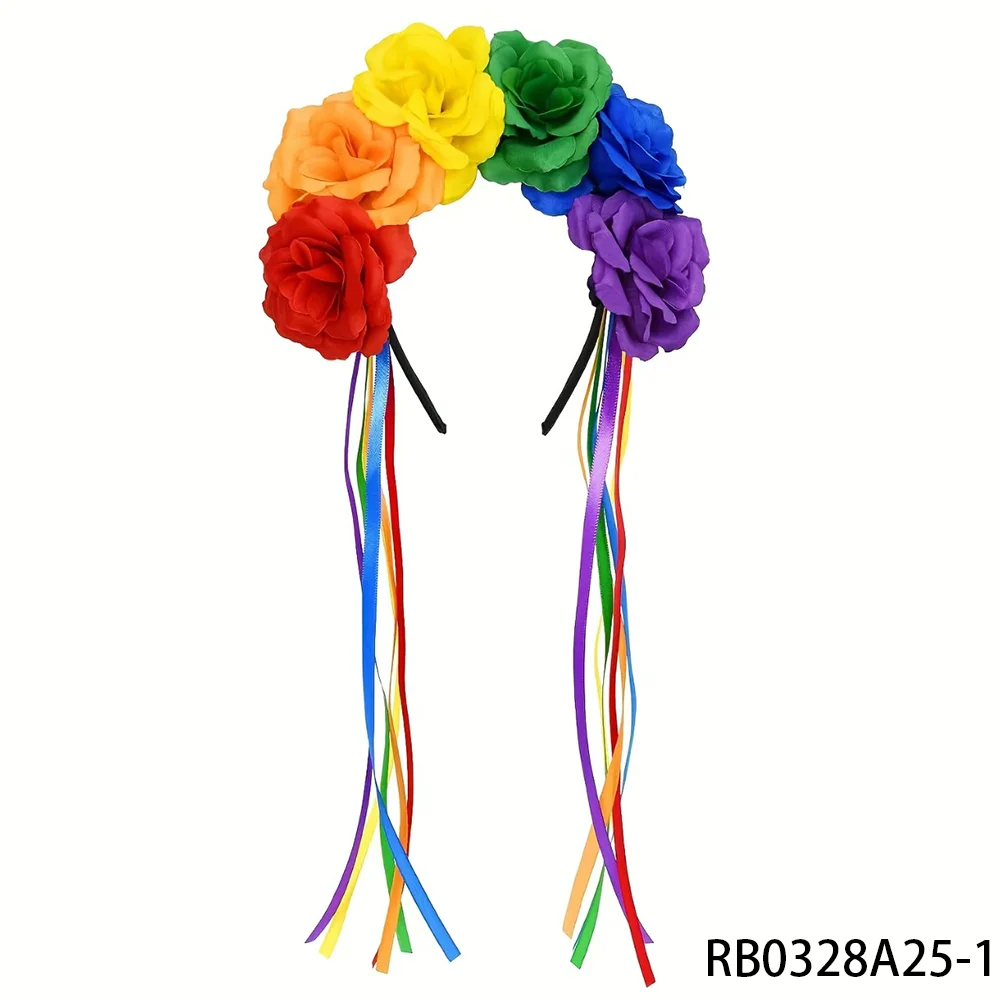PESENAR Pride Month Rainbow Flower Headband with Flowing Ribbons Vibrant LGBTQ+ Pride Accessory for Celebrations & Solidarity
PESENAR Pride Month Rainbow Flower Headband with Flowing Ribbons Vibrant LGBTQ+ Pride Accessory for Celebrations & Solidarity