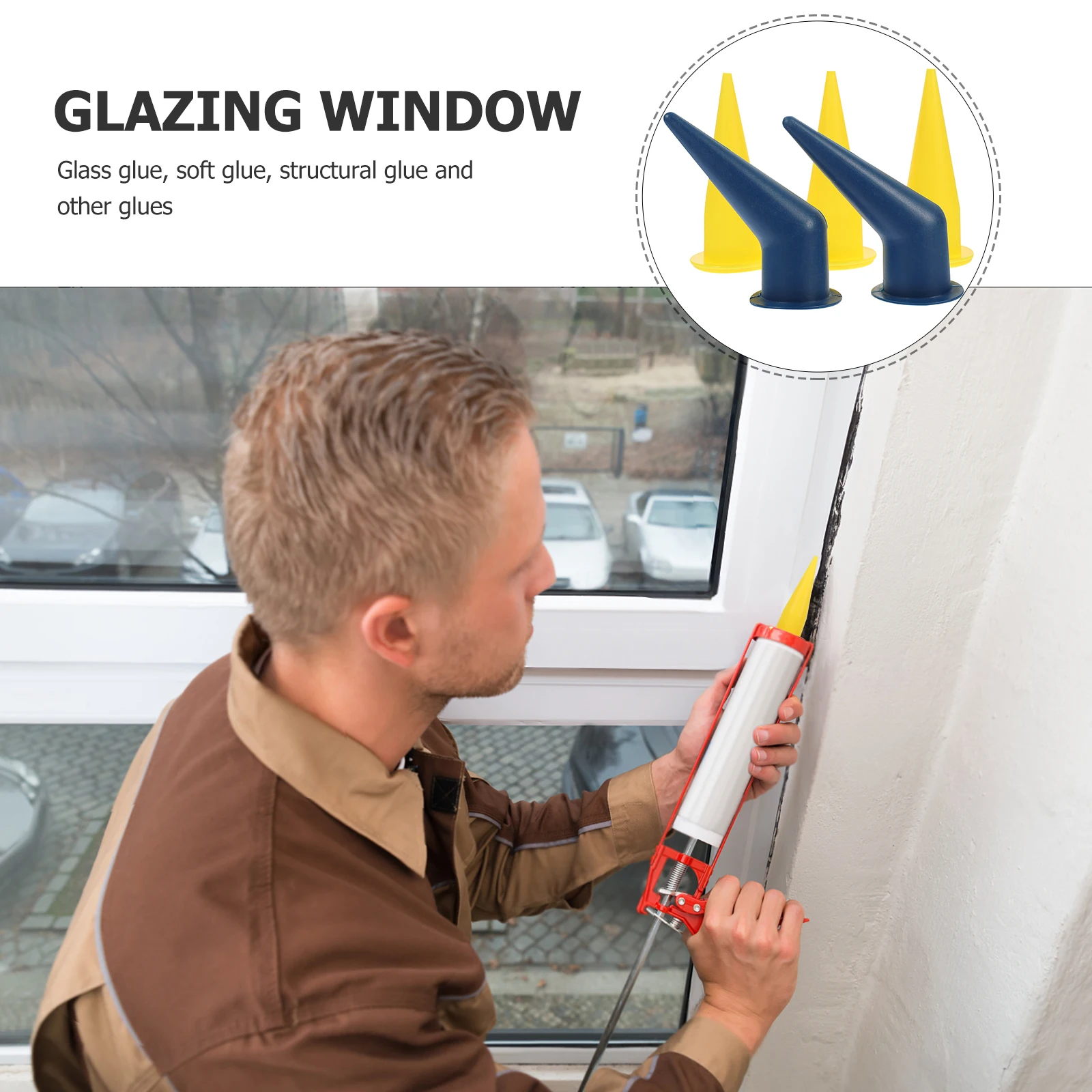 5pcs Caulk Nozzle Tips Set Sausage Caulking Applicator For Epoxy Adhesive Wall Sealing Tool Kit Grout Sealer Finisher
5pcs Caulk Nozzle Tips Set Sausage Caulking Applicator For Epoxy Adhesive Wall Sealing Tool Kit Grout Sealer Finisher