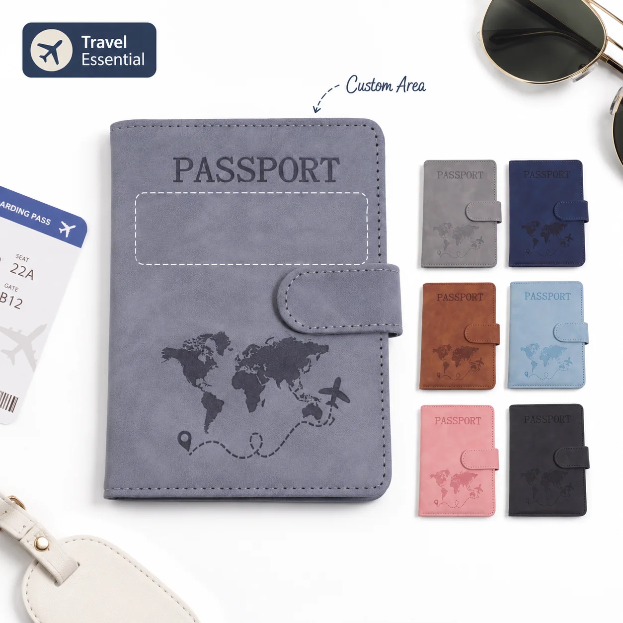 Custom leather ID holder, passport case for laser-engraved address and phone number, personalized travel-friendly passport bag
Custom leather ID holder, passport case for laser-engraved address and phone number, personalized travel-friendly passport bag