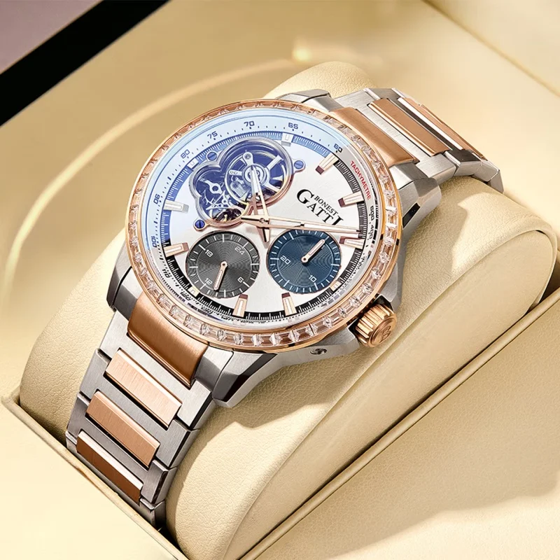 BONEST GATTI Automatic Mechanical Watch 43mm Sapphire Crystal 316L Steel 5ATM Waterproof Men's Luxury Skeleton Watch
BONEST GATTI Automatic Mechanical Watch 43mm Sapphire Crystal 316L Steel 5ATM Waterproof Men's Luxury Skeleton Watch