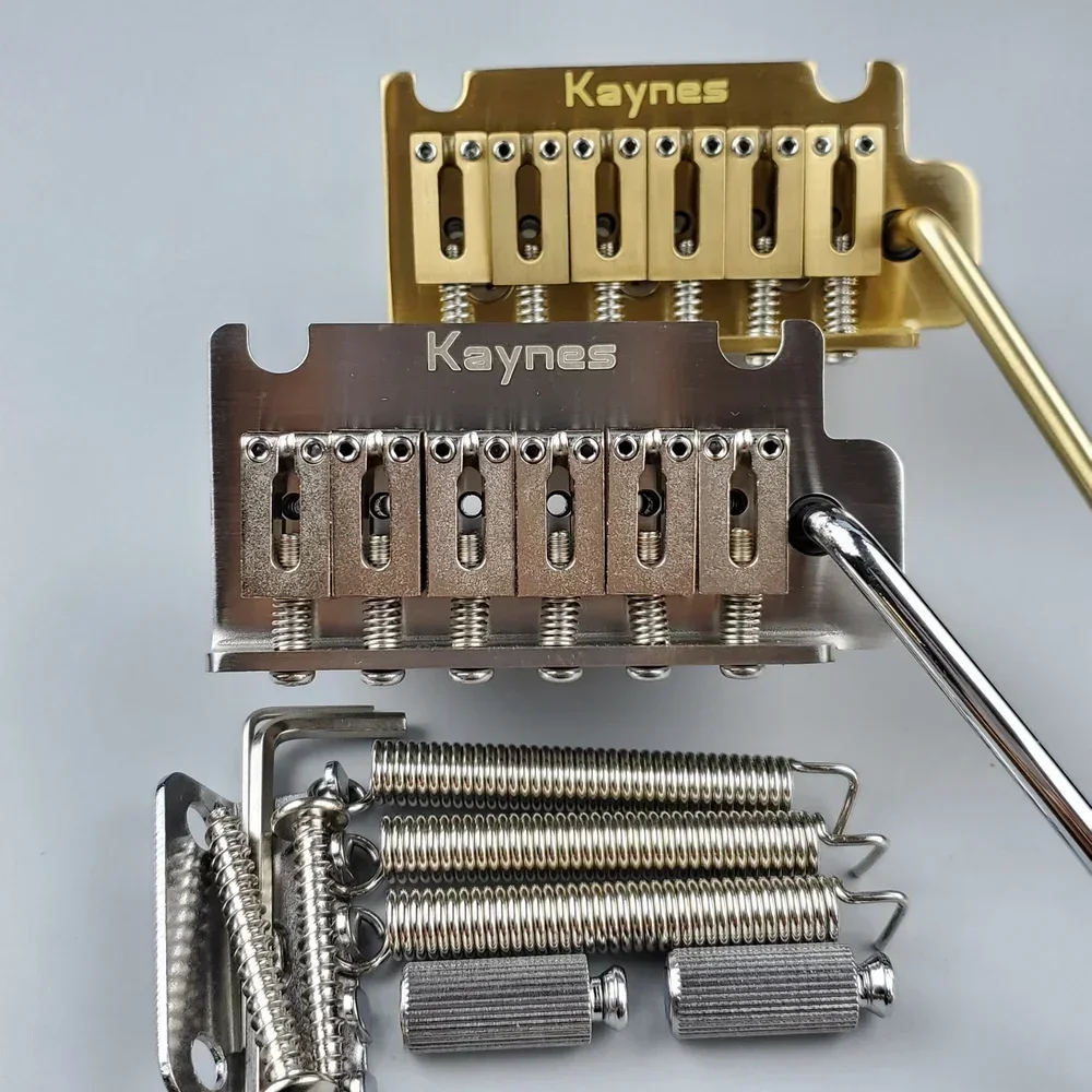 Made in Japan KAYNES 2 point Electric Guitar Tremolo System Bridge With All Stainless Steel / Brass Block and saddle KY06S
Made in Japan KAYNES 2 point Electric Guitar Tremolo System Bridge With All Stainless Steel / Brass Block and saddle KY06S