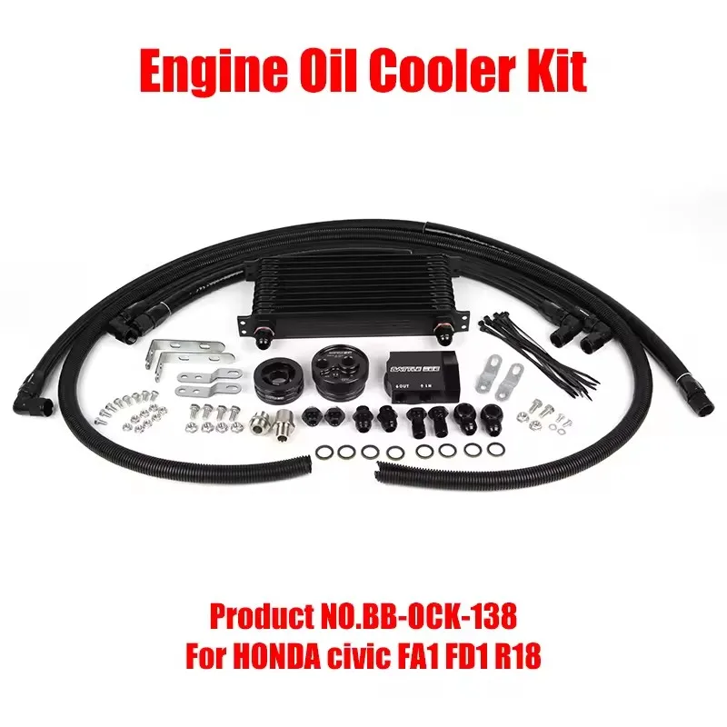BATTLEBEE Engine Oil Cooler Kit Oil Cooling Filter Sandwich Plate Aluminum Adapter System For Honda Civic FA1 FD1 R18 BB-OCK-138
BATTLEBEE Engine Oil Cooler Kit Oil Cooling Filter Sandwich Plate Aluminum Adapter System For Honda Civic FA1 FD1 R18 BB-OCK-138