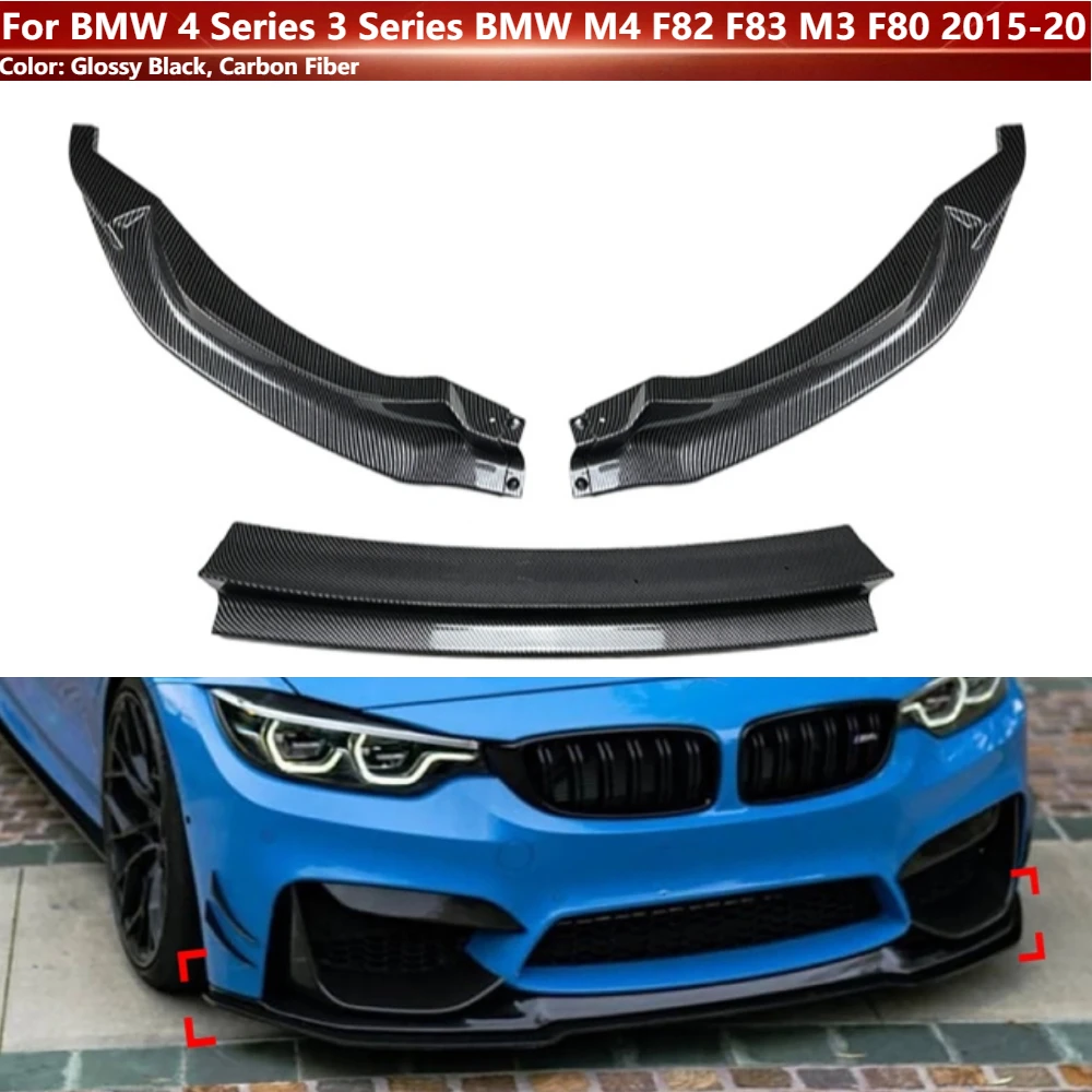 3Pcs/Set Front Bumper Splitter Lip Diffuser Spoiler For BMW 4 Series 3 Series BMW M4 F82 F83 M3 F80 2015-2020
3Pcs/Set Front Bumper Splitter Lip Diffuser Spoiler For BMW 4 Series 3 Series BMW M4 F82 F83 M3 F80 2015-2020