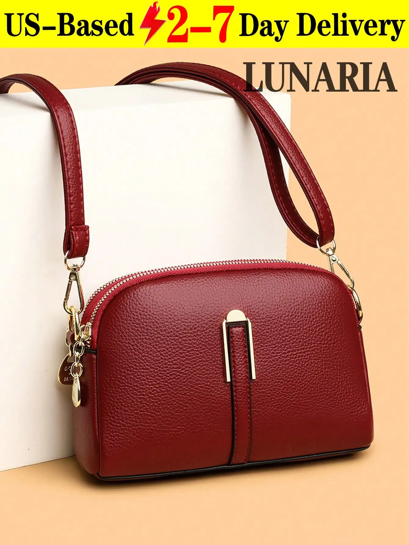 Double Layer Zipper Diagonal Shoulder Bag, Fashionable PU Soft Leather Women's Handbag, Simple Versatile Clutch, Women's Bag, Shoulder Small Purse, Classic Crossbody Bag
Double Layer Zipper Diagonal Shoulder Bag, Fashionable PU Soft Leather Women's Handbag, Simple Versatile Clutch, Women's Bag, Shoulder Small Purse, Classic Crossbody Bag