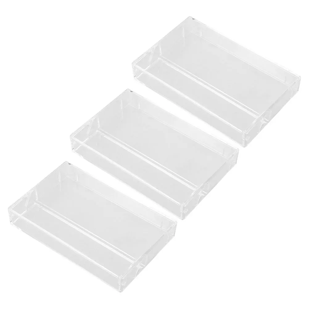 3 Pcs Cassette Tape Cases Vintage Plastic Storage Boxes for Blank Audio Tapes Cartridge Clear Protector 
3 Pcs Cassette Tape Cases Vintage Plastic Storage Boxes for Blank Audio Tapes Cartridge Clear Protector