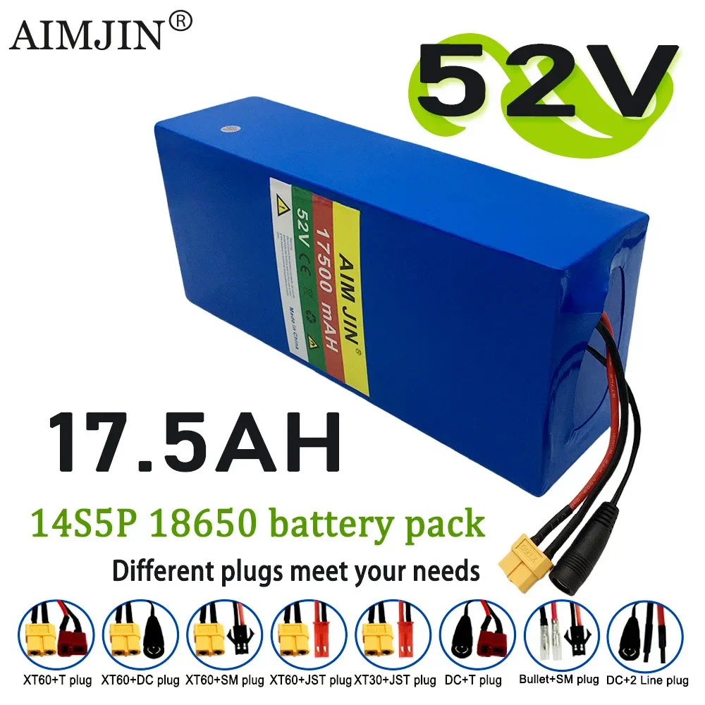 14S5P17500mAh 18650 52V 1500W lithium battery, high-power suitable for electric bicycles, scooters+58.8V 2A charger
14S5P17500mAh 18650 52V 1500W lithium battery, high-power suitable for electric bicycles, scooters+58.8V 2A charger