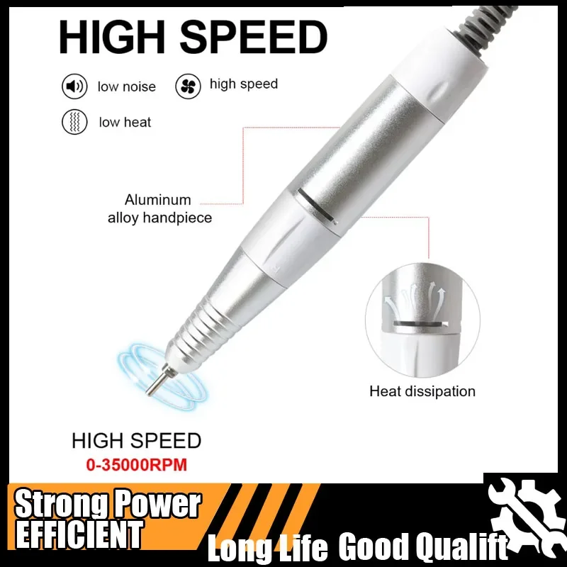 Hot 35000rpm 5Pins Electric Nail Drill Machine Handle Handpiece Pedicure Replacement Pen Manicure Beauty Tool ABE Accessory Tool
Hot 35000rpm 5Pins Electric Nail Drill Machine Handle Handpiece Pedicure Replacement Pen Manicure Beauty Tool ABE Accessory Tool