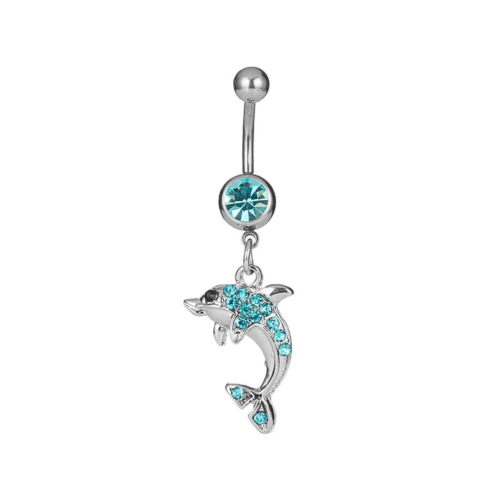 Unique Alloy Dolphin Belly Button Ring Tassel Rhinestone Allergy-proof Punk Navel Jewelry
Unique Alloy Dolphin Belly Button Ring Tassel Rhinestone Allergy-proof Punk Navel Jewelry
