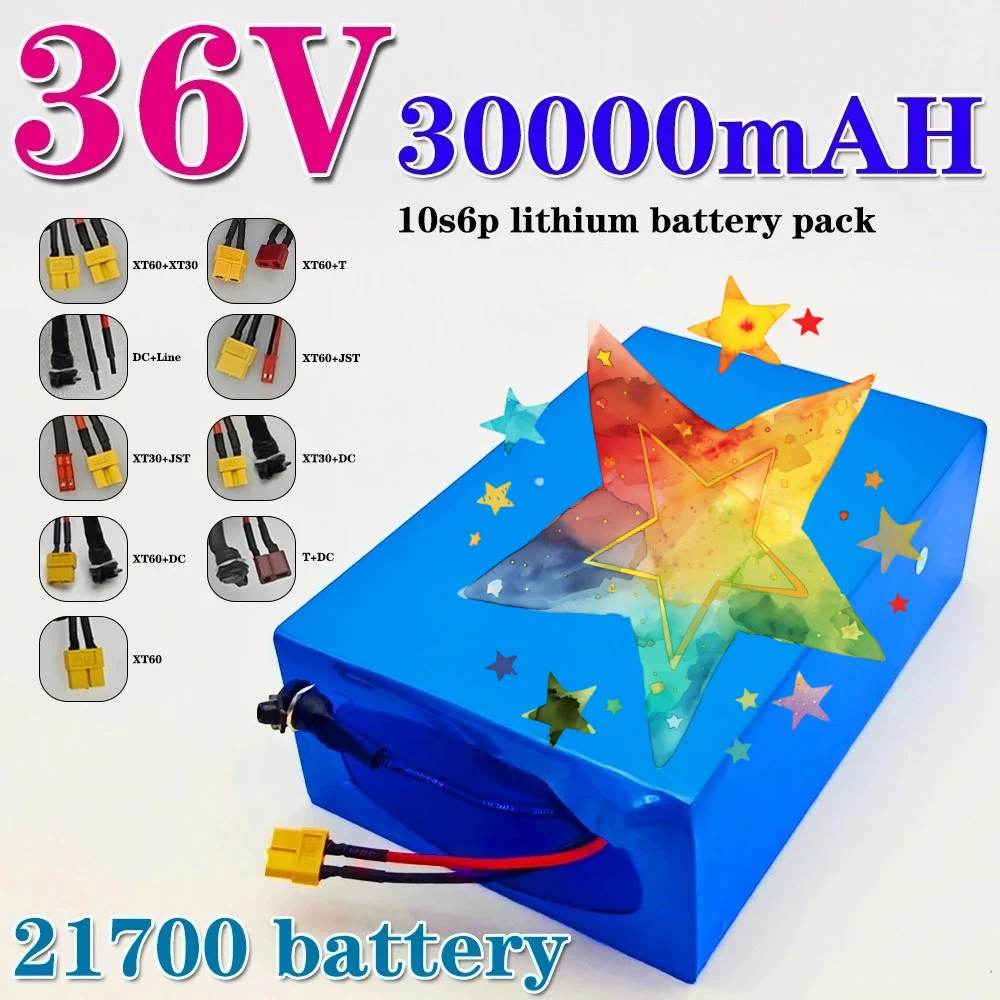10S6P battery pack Suitable for bicycles, wheelchairs, outdoor motorcycles 36V 30000mAh 21700 lithium-ion battery with BMS
10S6P battery pack Suitable for bicycles, wheelchairs, outdoor motorcycles 36V 30000mAh 21700 lithium-ion battery with BMS