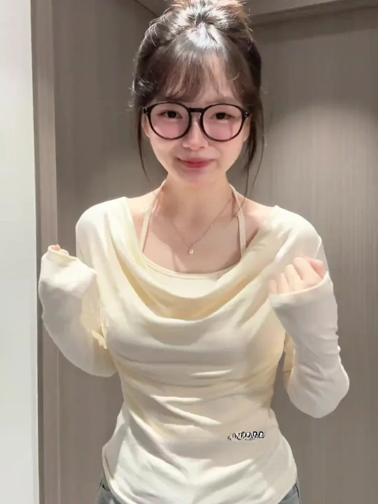 Ne Hanging Long Sve T-irt Women Pure Desire Witorm Collar Spring Autumn Slimming Inner Wear Sexy Temperament Top
Ne Hanging Long Sve T-irt Women Pure Desire Witorm Collar Spring Autumn Slimming Inner Wear Sexy Temperament Top