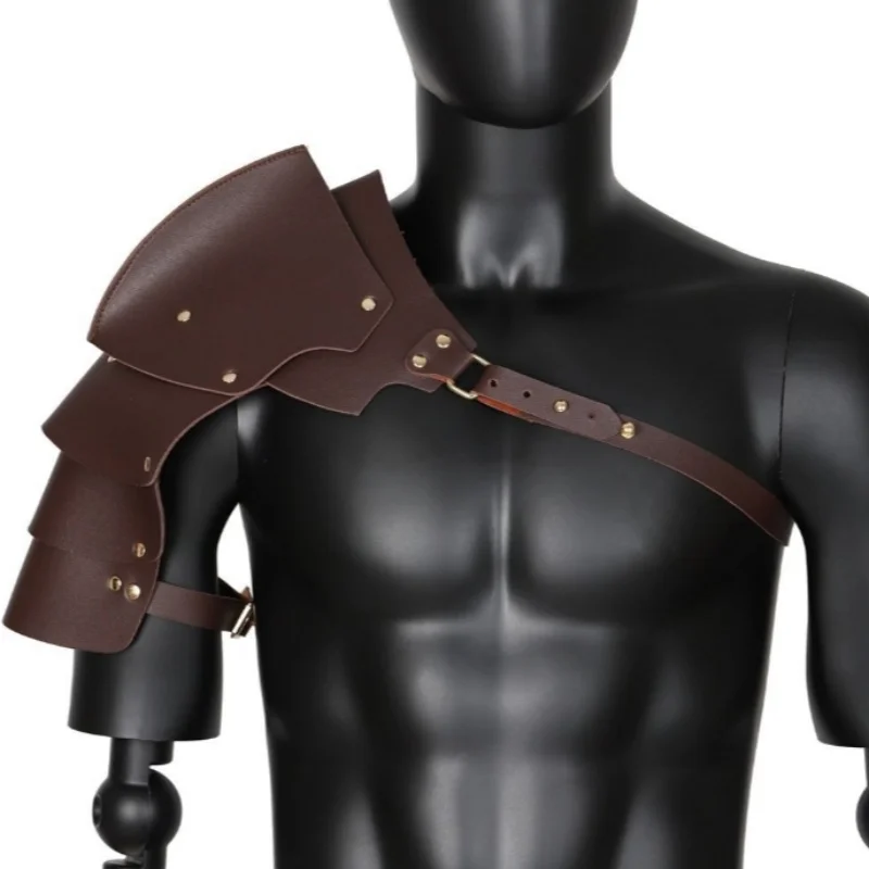 Medieval Shoulder Pauldron Adjustable Black Buckle Steampunk PU Leather Shoulder Armors Cover Cape Live Show DJ Club Men Costume
Medieval Shoulder Pauldron Adjustable Black Buckle Steampunk PU Leather Shoulder Armors Cover Cape Live Show DJ Club Men Costume