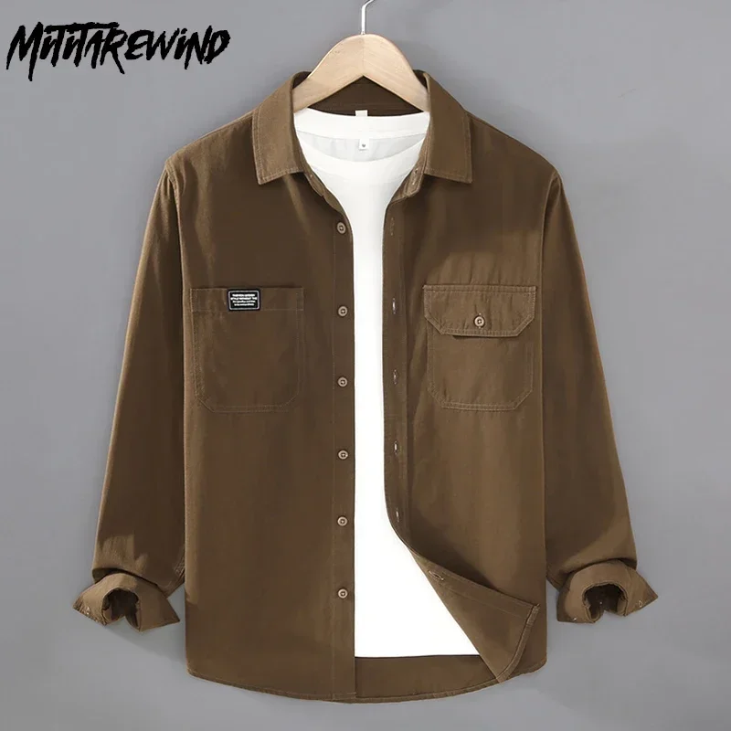 100% Cotton Cargo Shirt Men Spring Fall Mens Long Sleeve Shirts Turn-down Collar Double Pockets Coffee Shirt Korean Style Tops
100% Cotton Cargo Shirt Men Spring Fall Mens Long Sleeve Shirts Turn-down Collar Double Pockets Coffee Shirt Korean Style Tops
