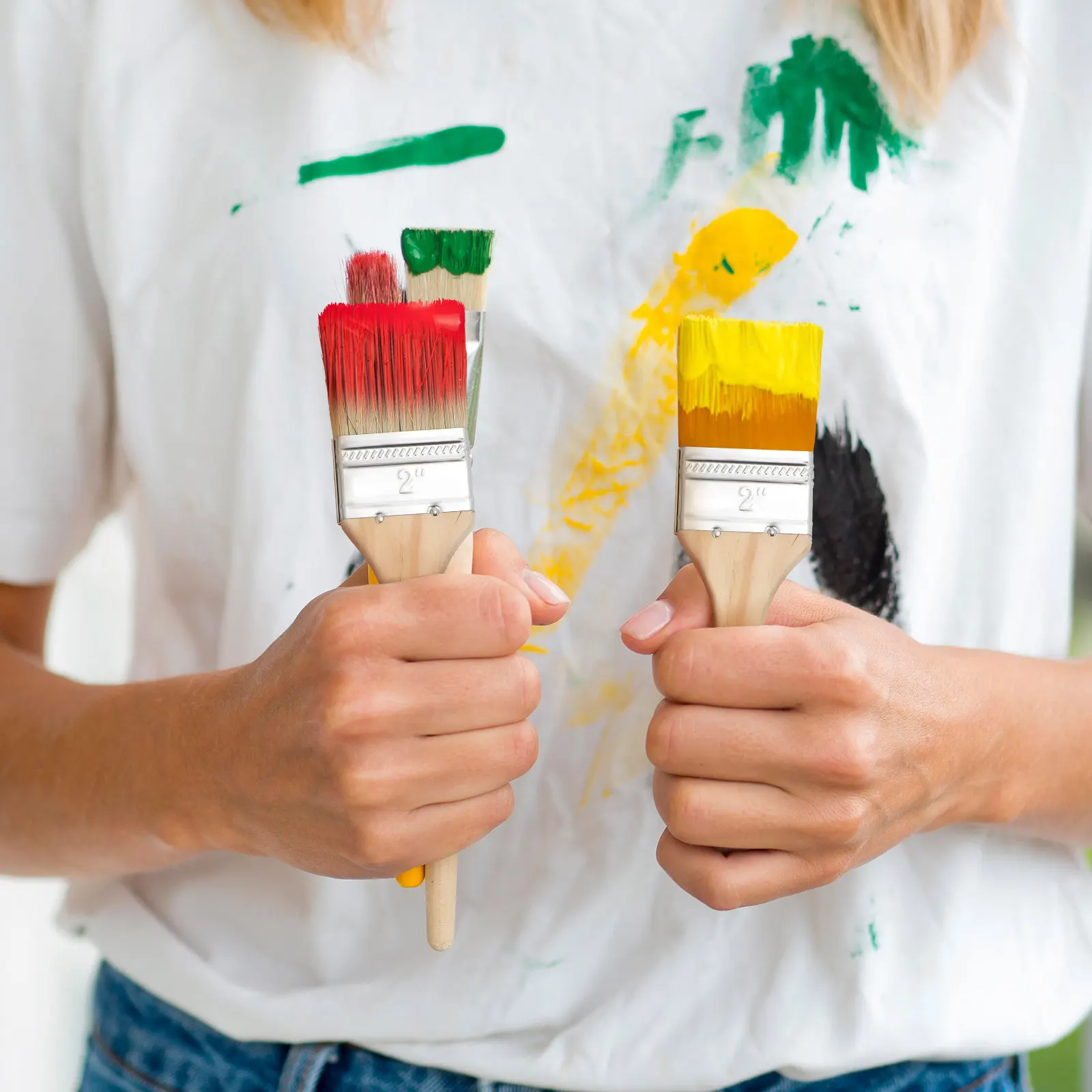 30Pcs Sturdy Wooden Handle Flat Paint Brushes Smooth Application for Wood Stain Deck Fence Cabinets Trim Walls Interior Exterior
30Pcs Sturdy Wooden Handle Flat Paint Brushes Smooth Application for Wood Stain Deck Fence Cabinets Trim Walls Interior Exterior