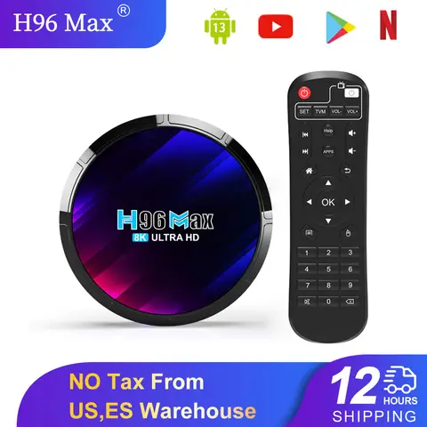 Android 13 Smart TV Box H96 Max RK3528 Quad-core WIFI6 BT 5.0 8k UHD Output 100M/LAN Smart Set Top Box Streaming Media Player