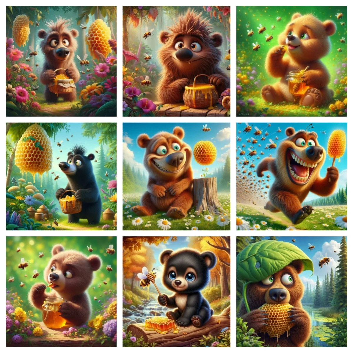 cartoon Teddy Bear DIY Diamond Painting Kit Little bear eating honey Mural 5D Gem Embroidery Modern Living Room Wall Decor Gift
cartoon Teddy Bear DIY Diamond Painting Kit Little bear eating honey Mural 5D Gem Embroidery Modern Living Room Wall Decor Gift