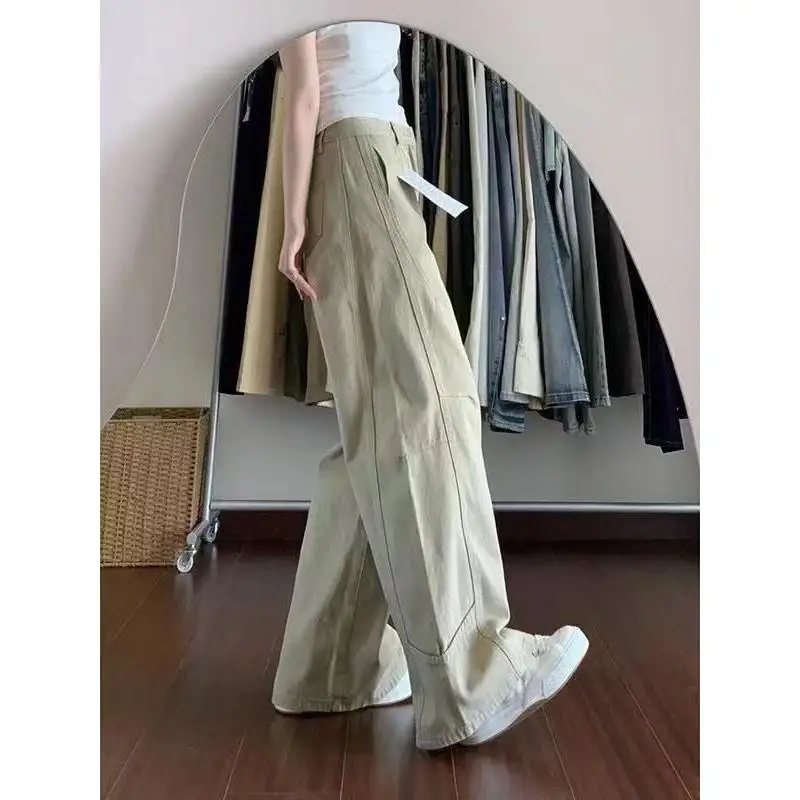 Khaki Wide Leg Workwear Jeans Women's High Waist Loose Slim Straight Casual Pants Spring New Design Simple Sle l Waist
Khaki Wide Leg Workwear Jeans Women's High Waist Loose Slim Straight Casual Pants Spring New Design Simple Sle l Waist