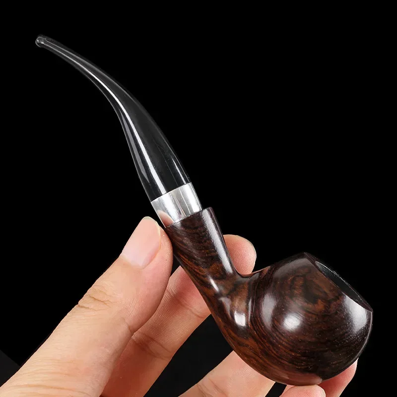 Wood Pipes Curved Tobacco Pipes, Pipes with Silver Metal Rings, Smooth Finish Handmade Smoking Pipes 9mm Filter
Wood Pipes Curved Tobacco Pipes, Pipes with Silver Metal Rings, Smooth Finish Handmade Smoking Pipes 9mm Filter