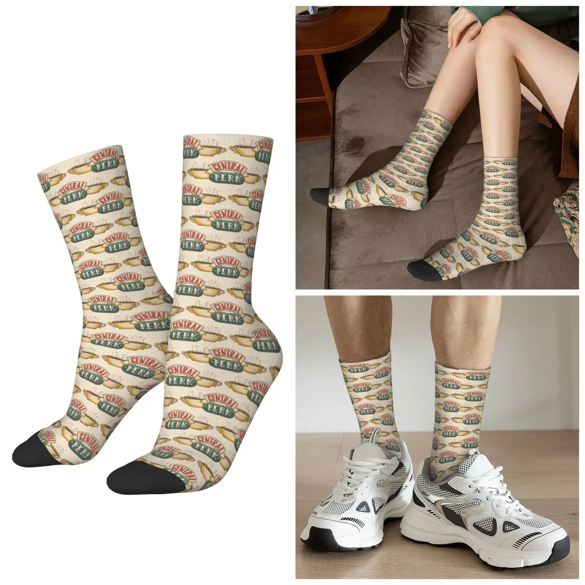 All Seasons Central Perk Friends TV Show Socks Sport Middle Tube Socks Sweat Absorbing Stockings for Men Women Christmas Gifts
All Seasons Central Perk Friends TV Show Socks Sport Middle Tube Socks Sweat Absorbing Stockings for Men Women Christmas Gifts