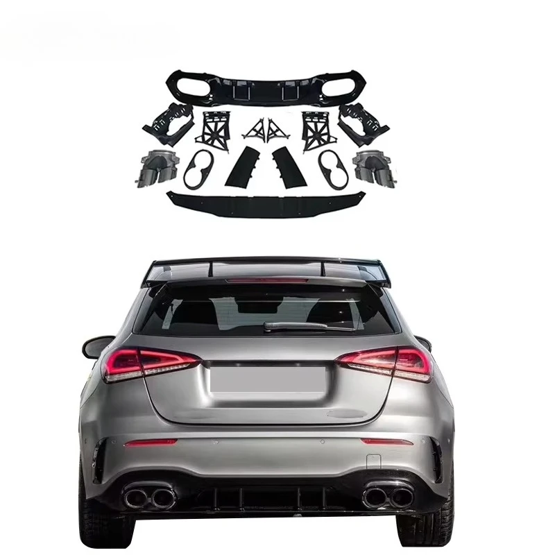 Car Diffuser for 2019-2022 A-class W177 Sedan/hatchback Upgrade A45 Diffuser with Exhaust Pipe
Car Diffuser for 2019-2022 A-class W177 Sedan/hatchback Upgrade A45 Diffuser with Exhaust Pipe